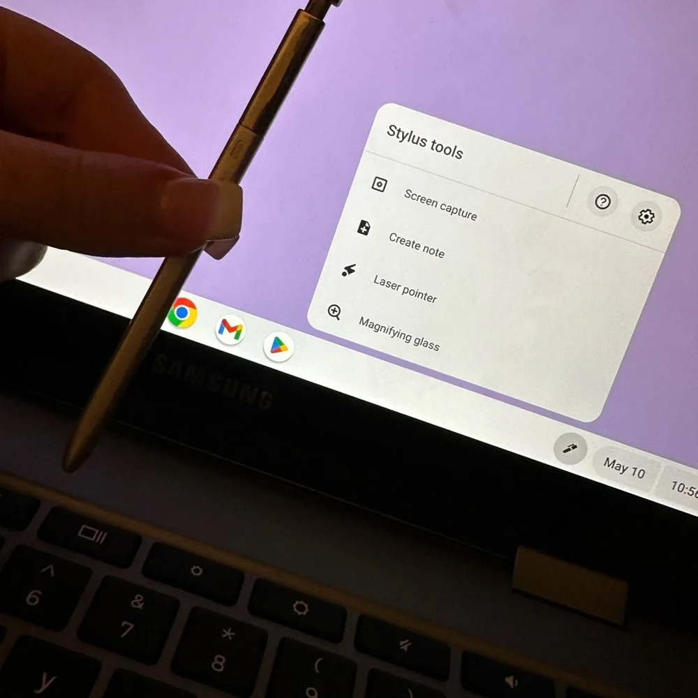 Samsung chrome book laptop, grey
